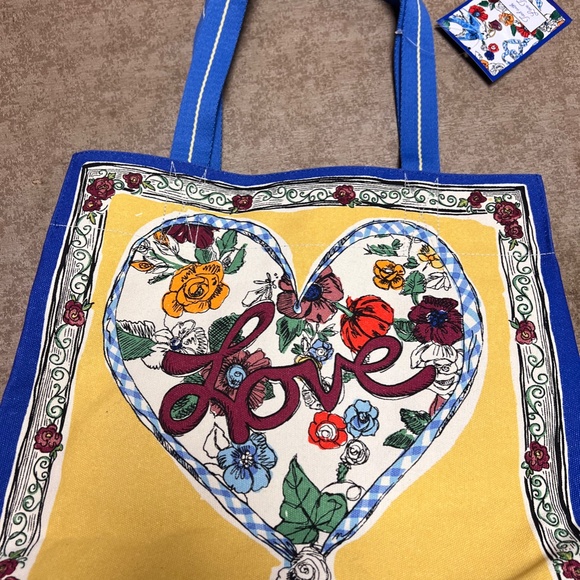 BRIGHTON CANVAS TOTE BAG "TIED WITH LOVE" BRAND NEW - Picture 13 of 14